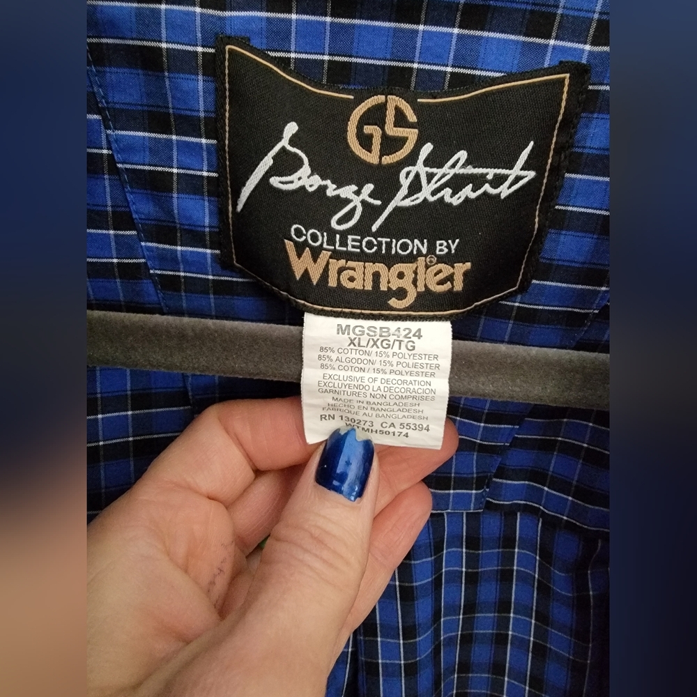 George Strait Wrangler Mens long-sleeved dress shirt - Picture 11 of 11
